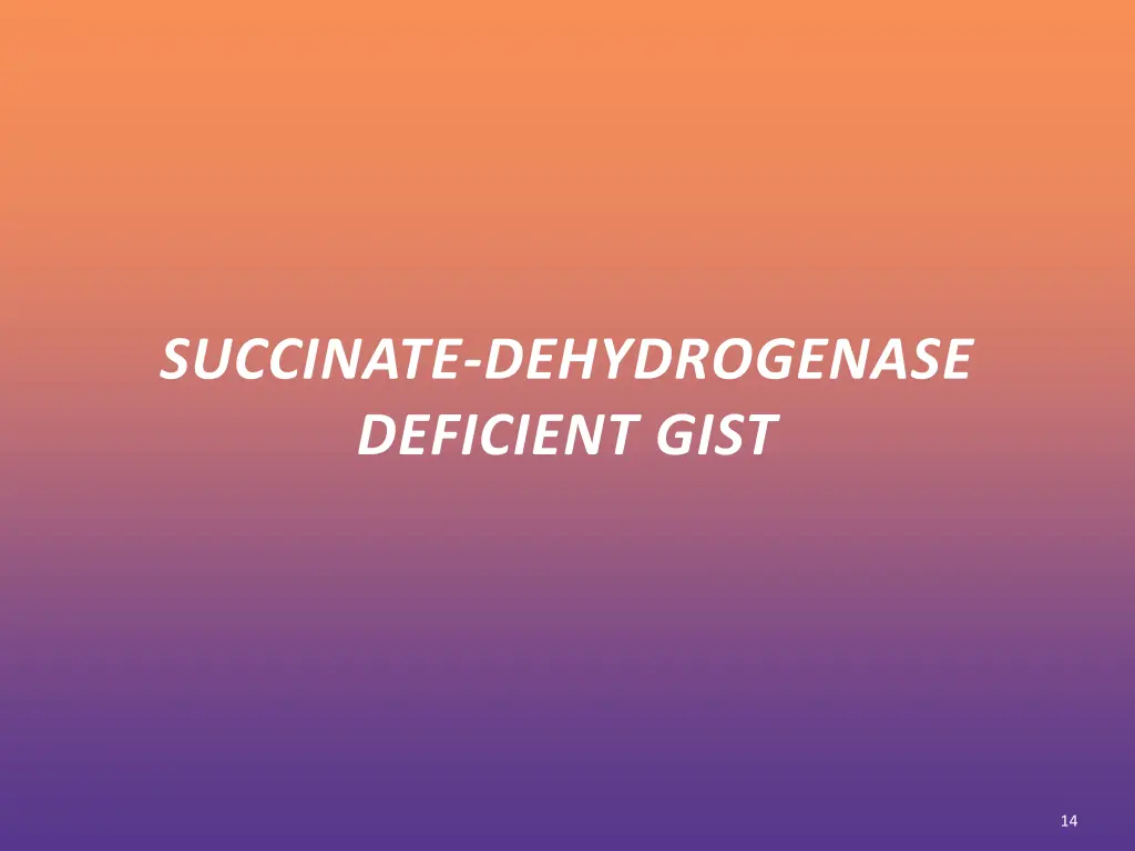 succinate dehydrogenase deficient gist