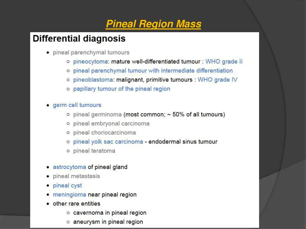 pineal region mass
