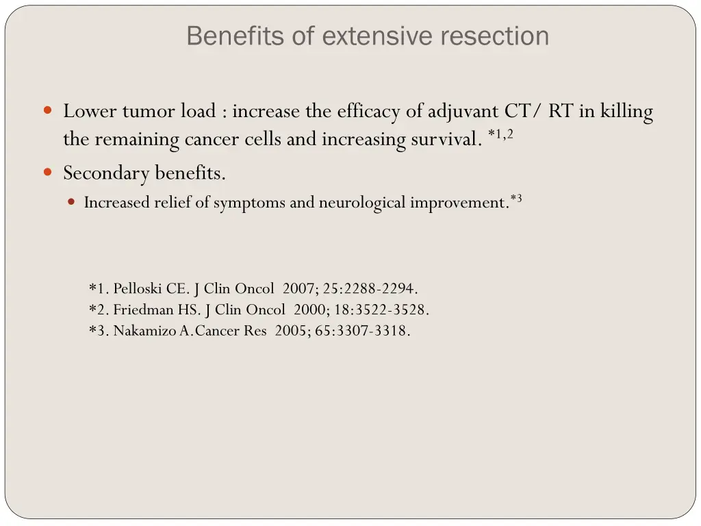 benefits of extensive resection