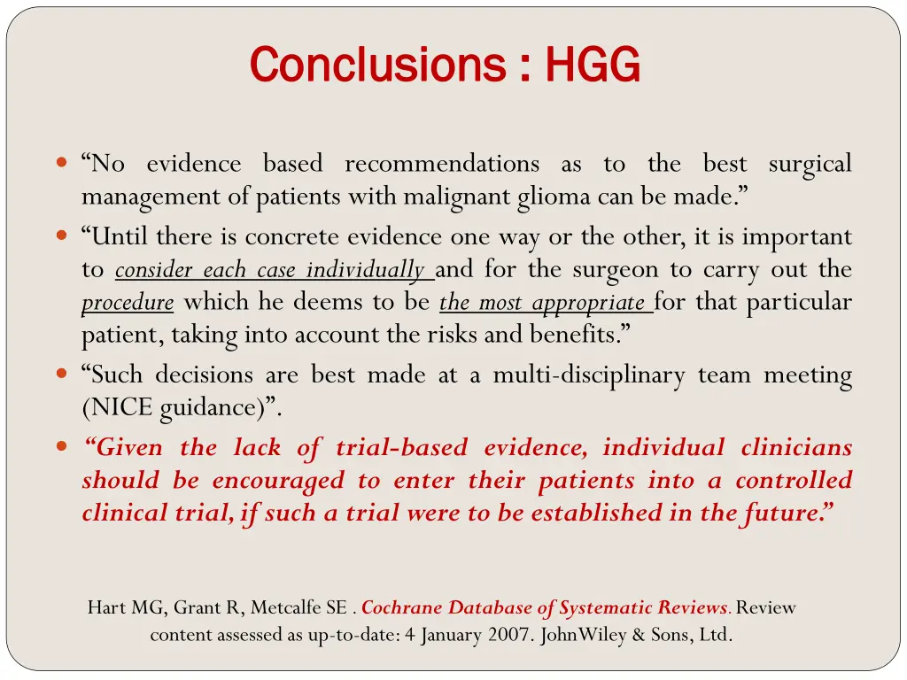 conclusions hgg conclusions hgg 1
