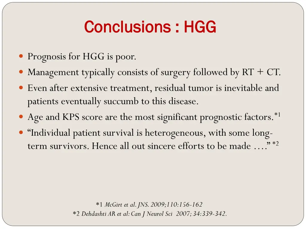 conclusions hgg conclusions hgg