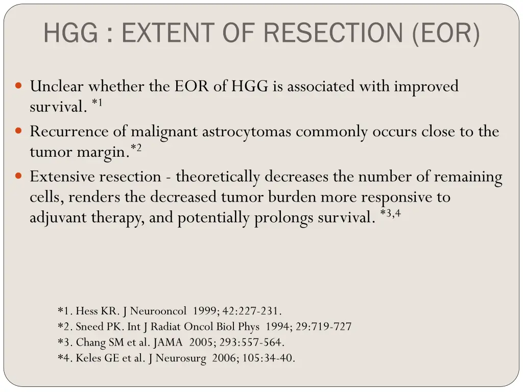 hgg extent of resection eor