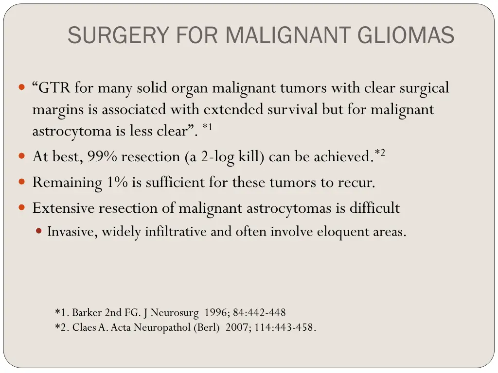 surgery for malignant gliomas 1