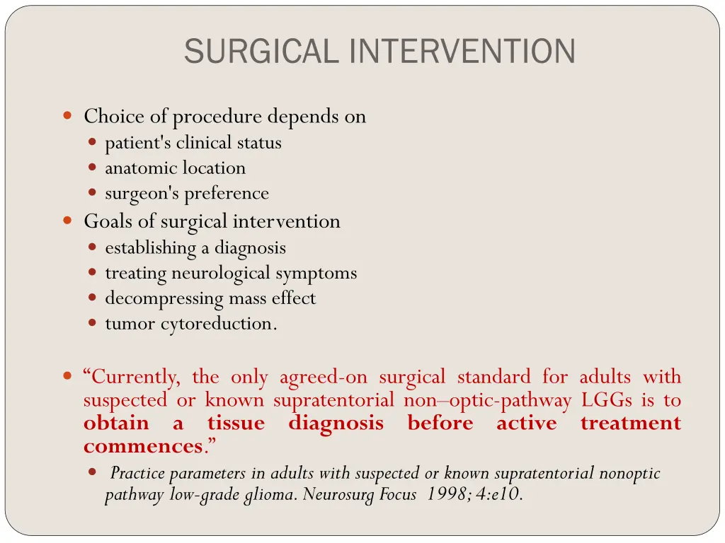 surgical intervention