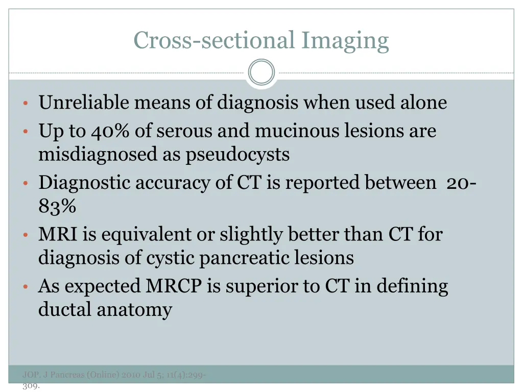 cross sectional imaging