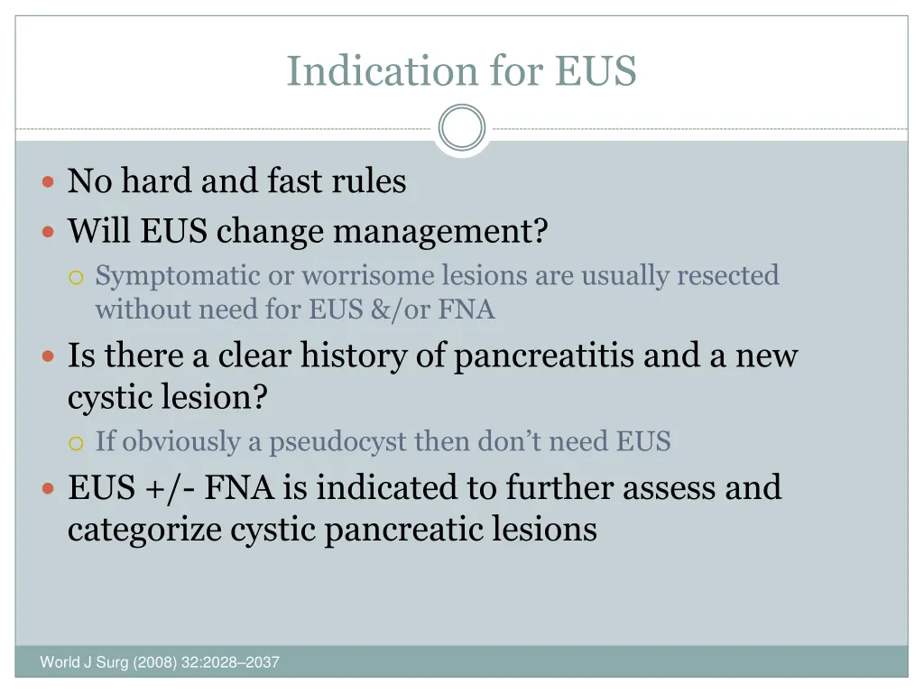 indication for eus