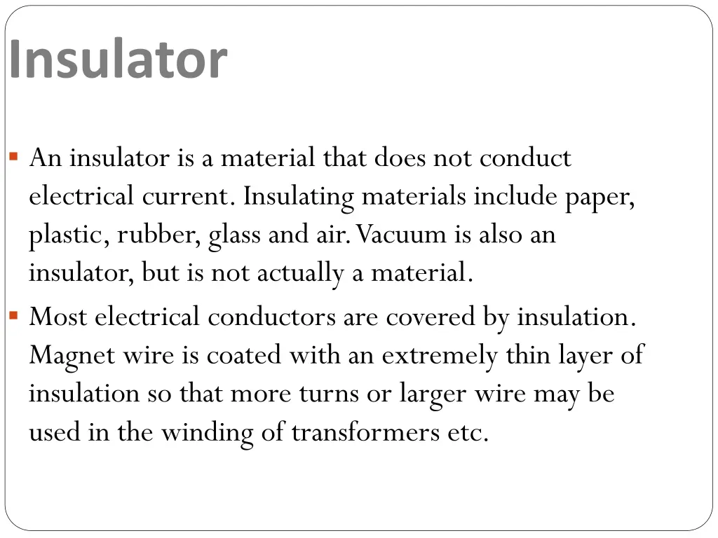insulator