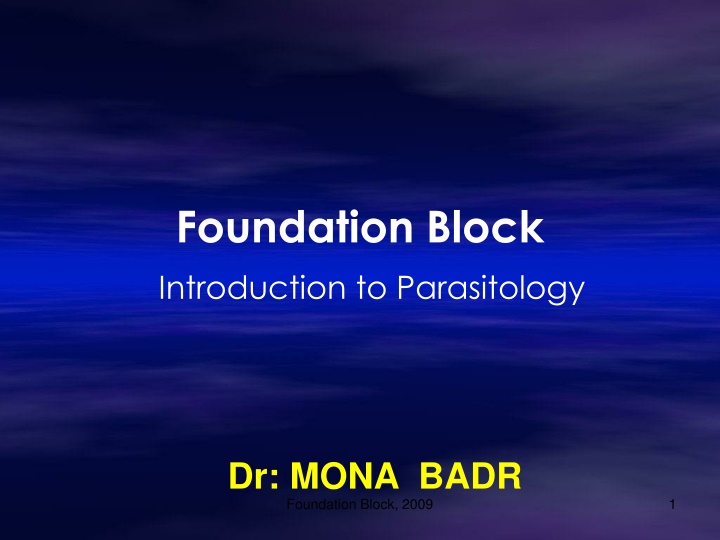 foundation block introduction to parasitology