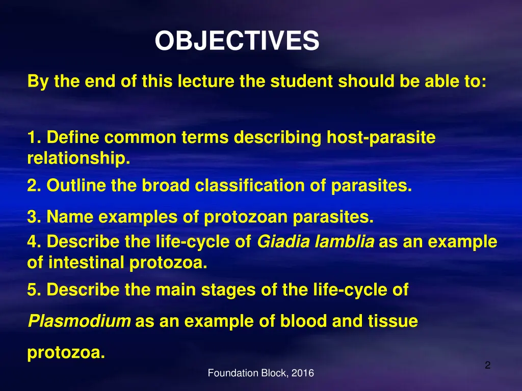 objectives