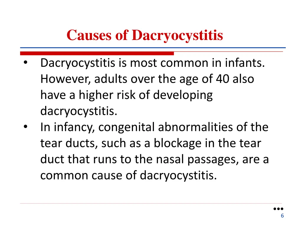causes of dacryocystitis