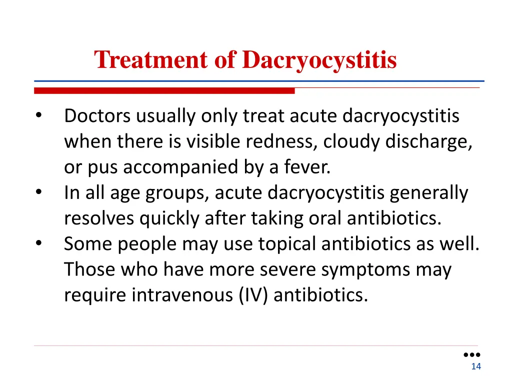 treatment of dacryocystitis