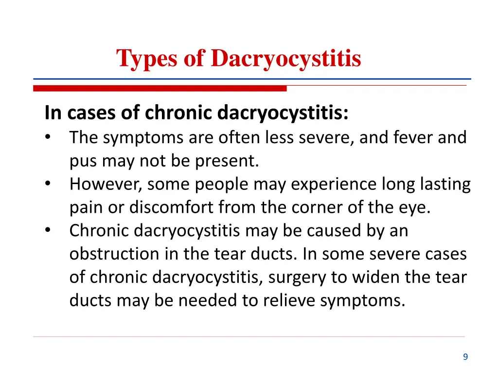 types of dacryocystitis 1