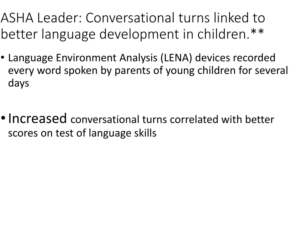 asha leader conversational turns linked to better