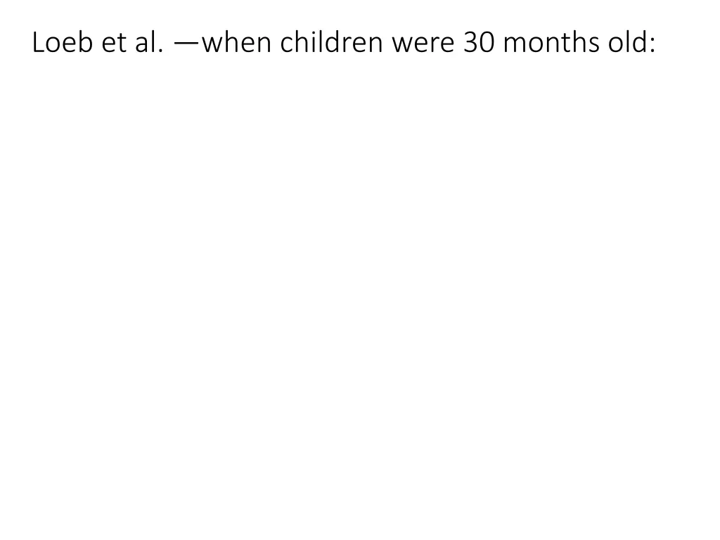 loeb et al when children were 30 months old