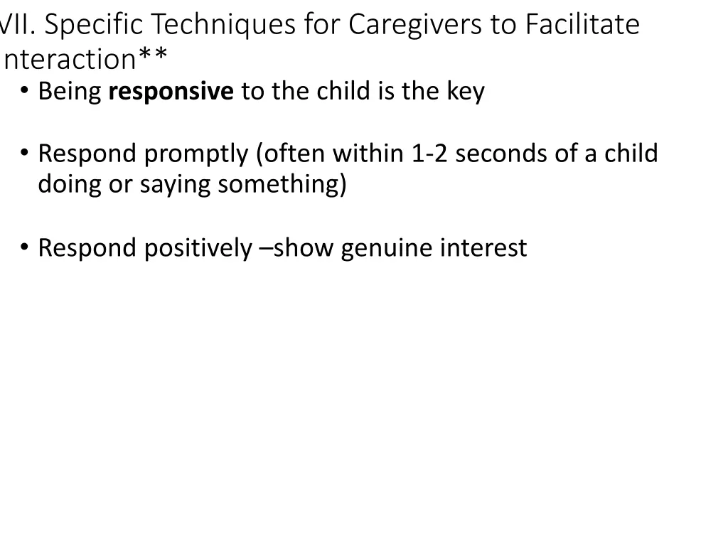 vii specific techniques for caregivers