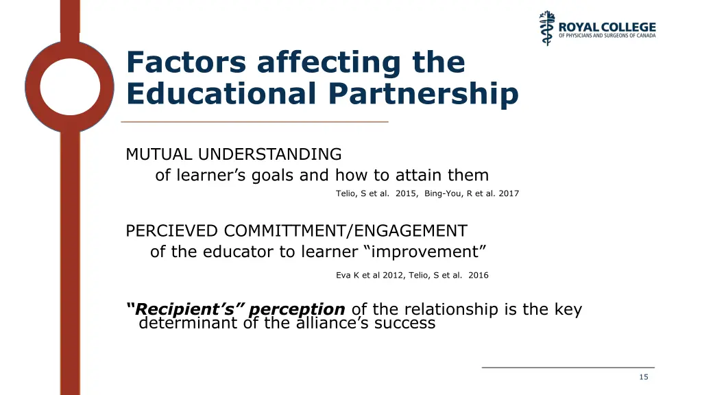 factors affecting the educational partnership