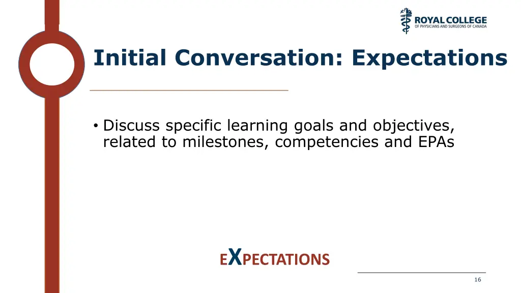 initial conversation expectations