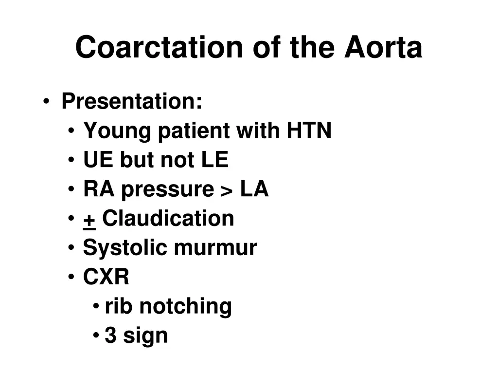 coarctation of the aorta 1