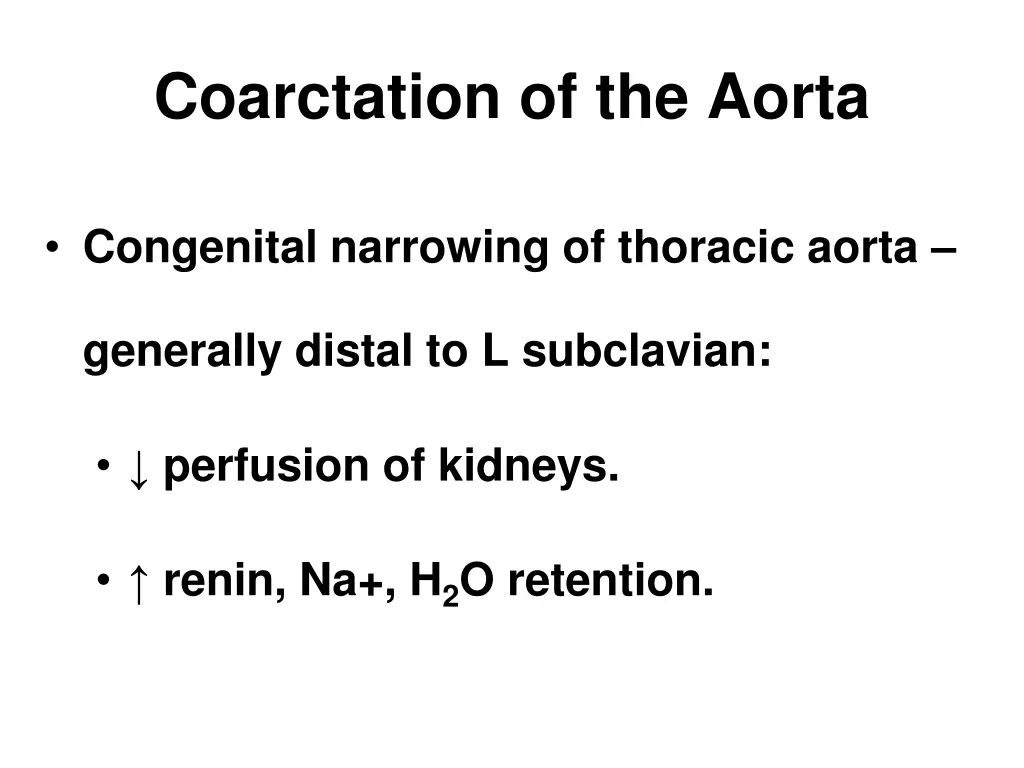 coarctation of the aorta