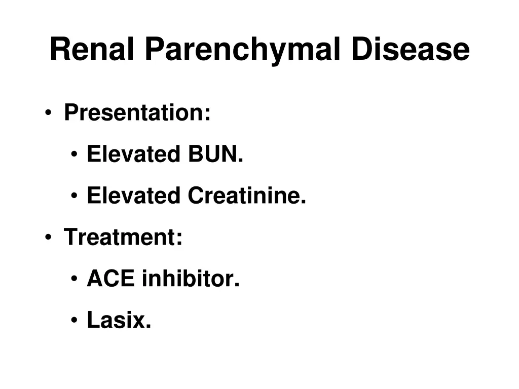renal parenchymal disease