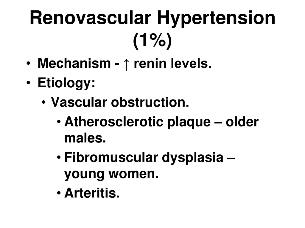 renovascular hypertension 1 mechanism renin