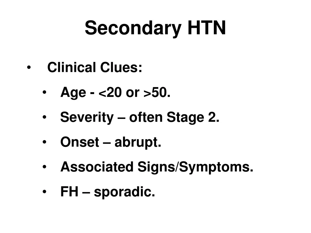 secondary htn
