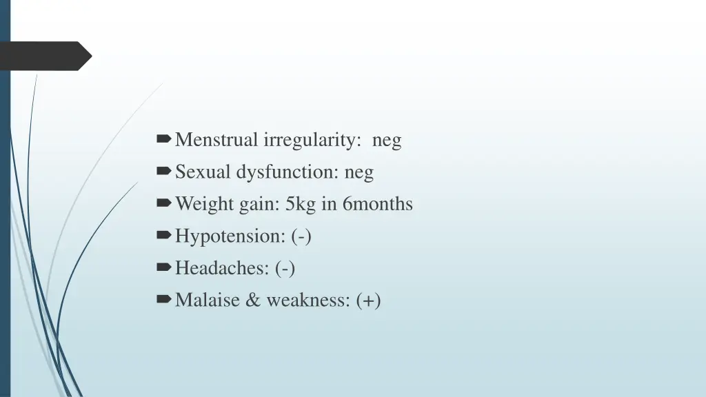 menstrual irregularity neg sexual dysfunction
