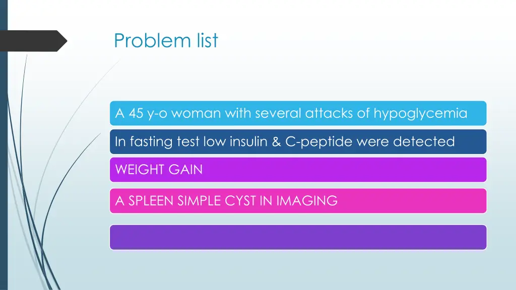 problem list