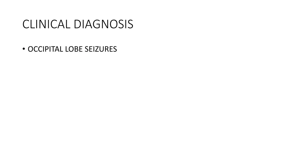 clinical diagnosis