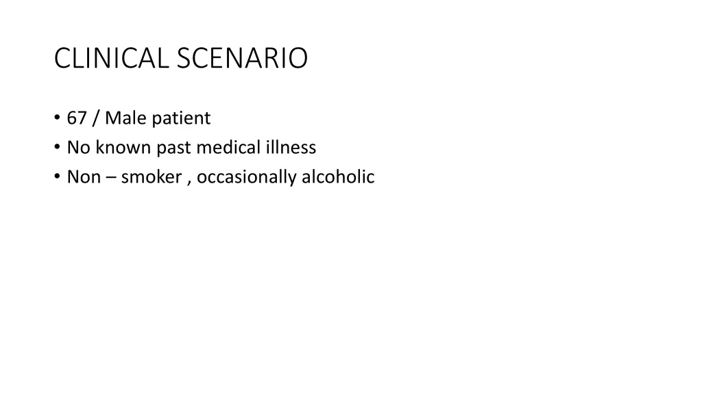 clinical scenario