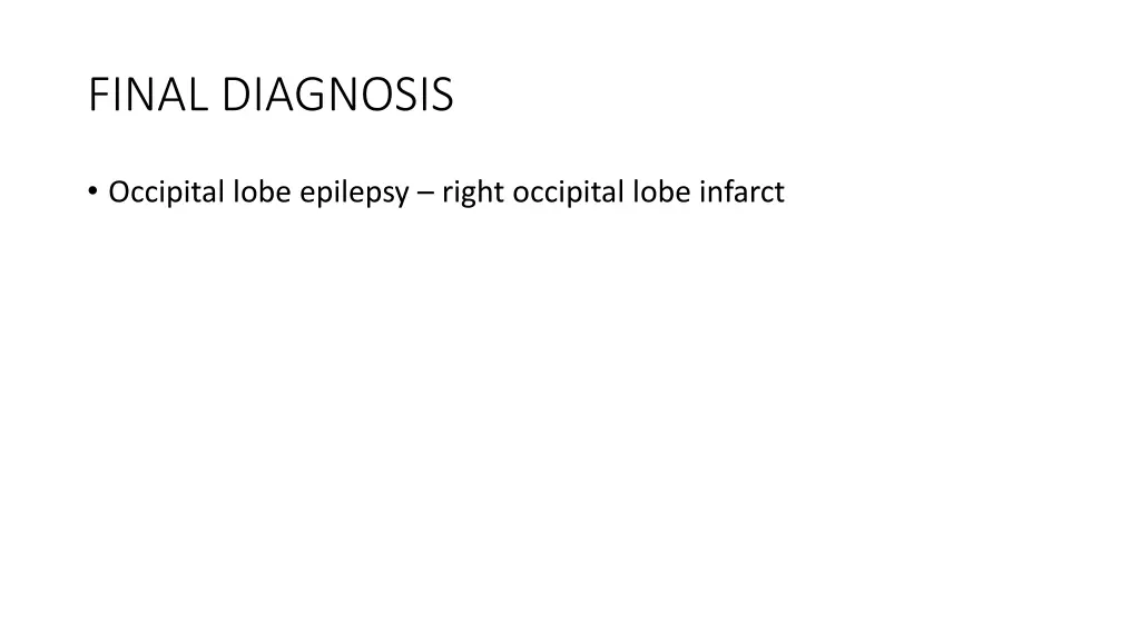 final diagnosis