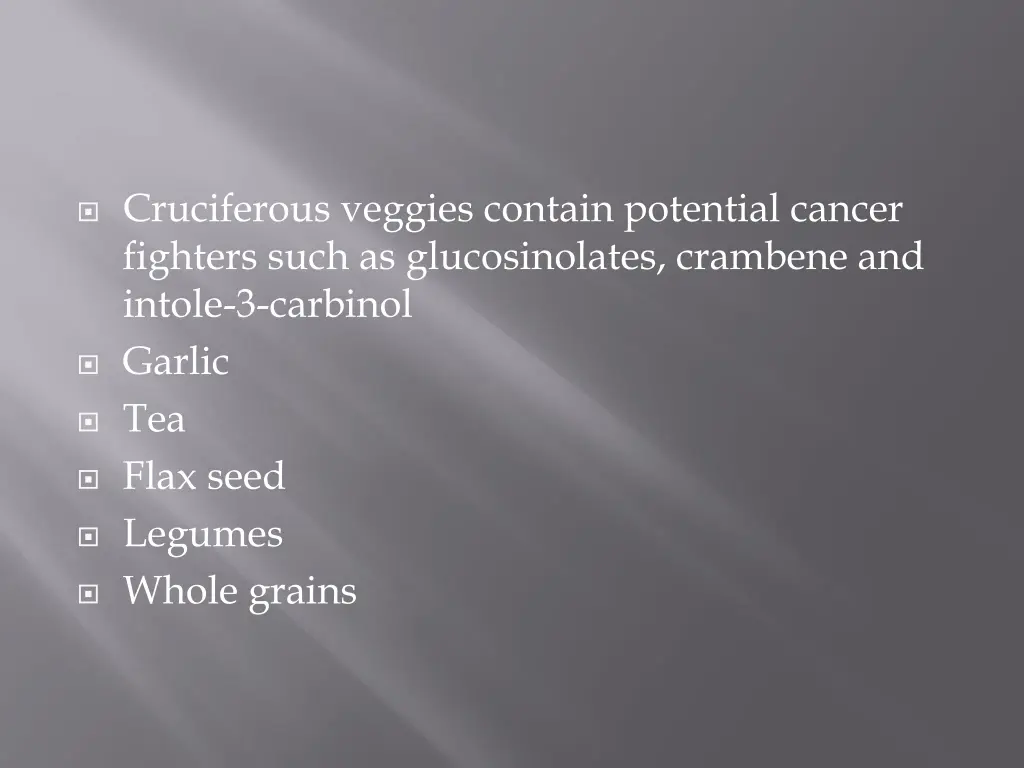 cruciferous veggies contain potential cancer