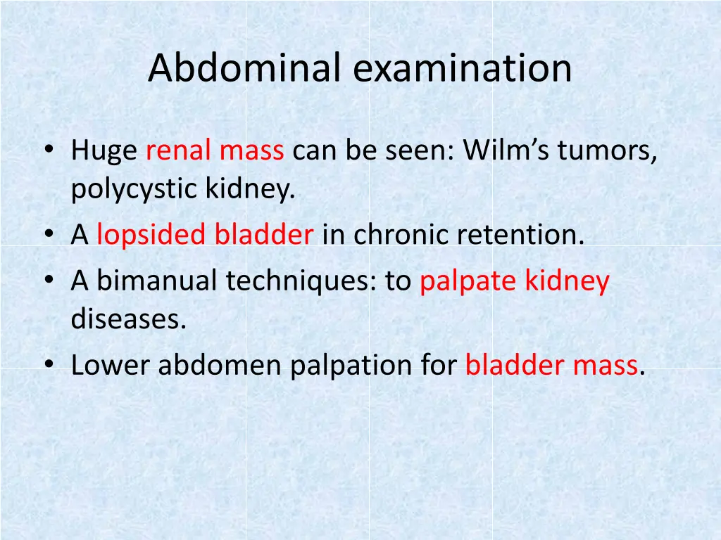 abdominal examination