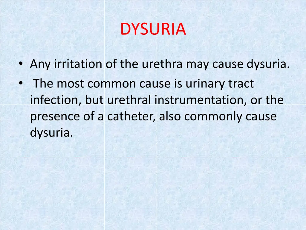 dysuria