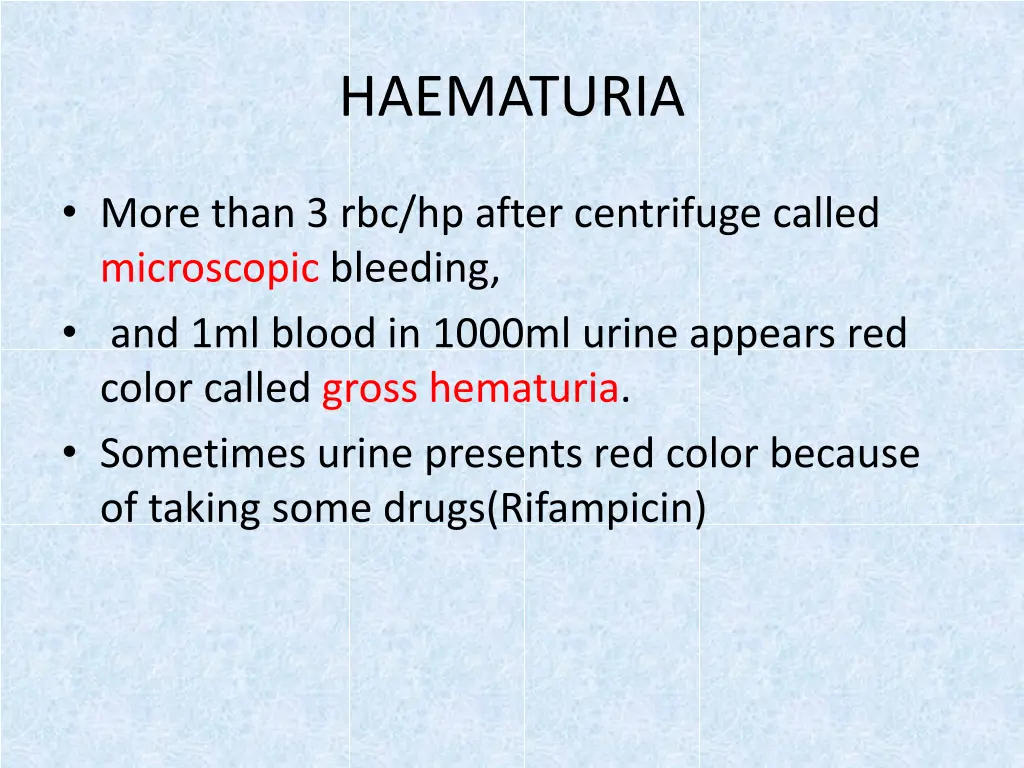 haematuria 1