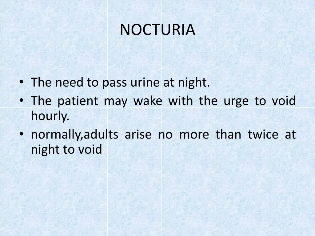 nocturia