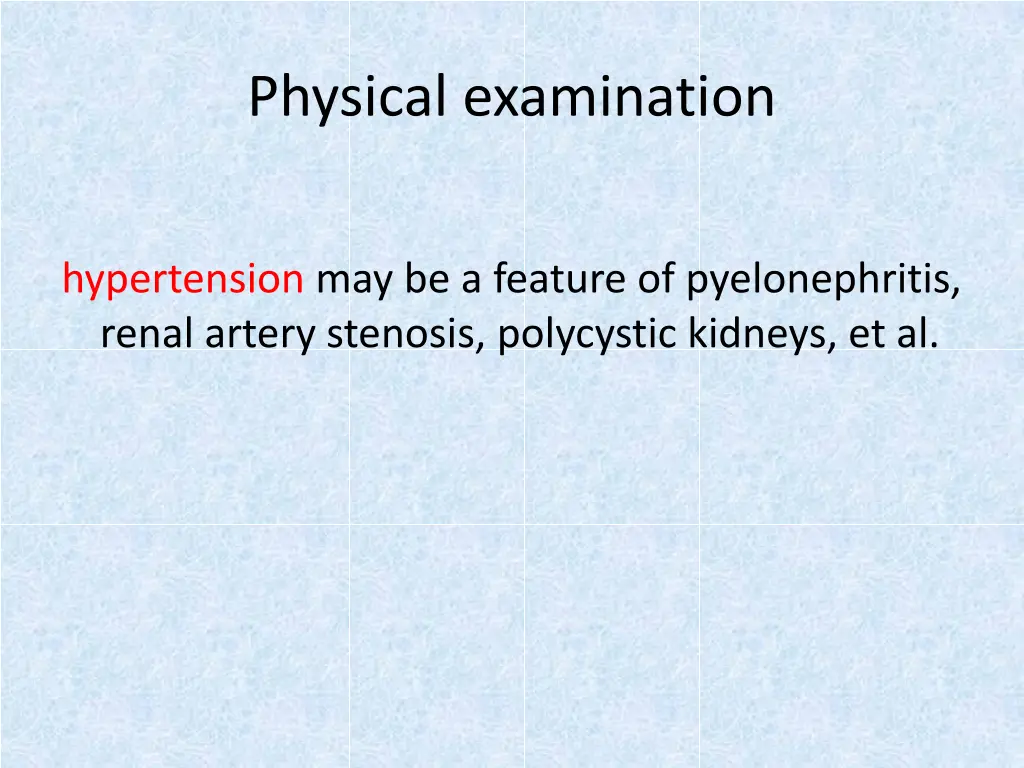 physical examination