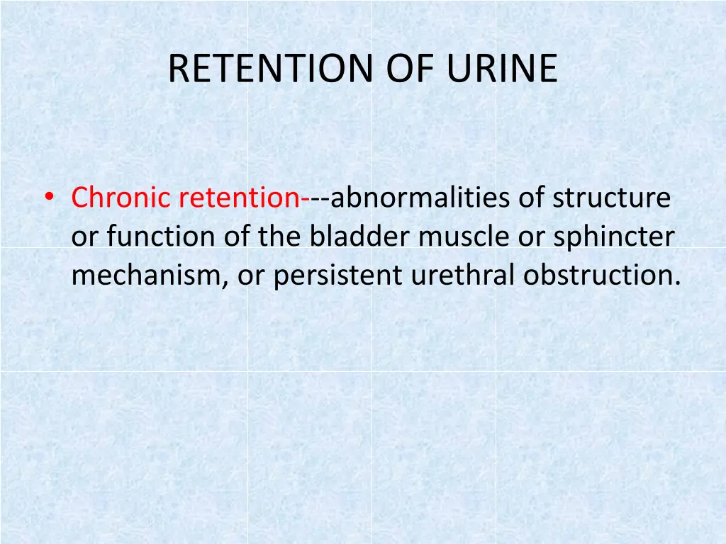 retention of urine 1