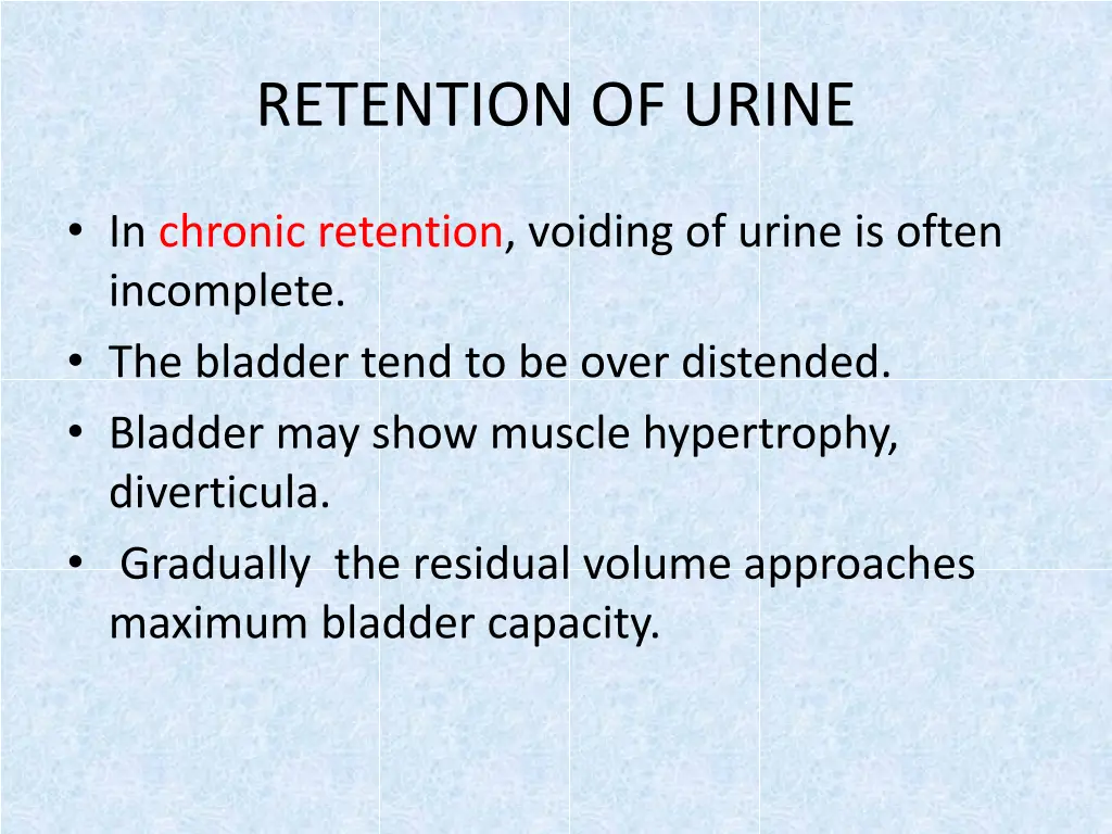 retention of urine 2