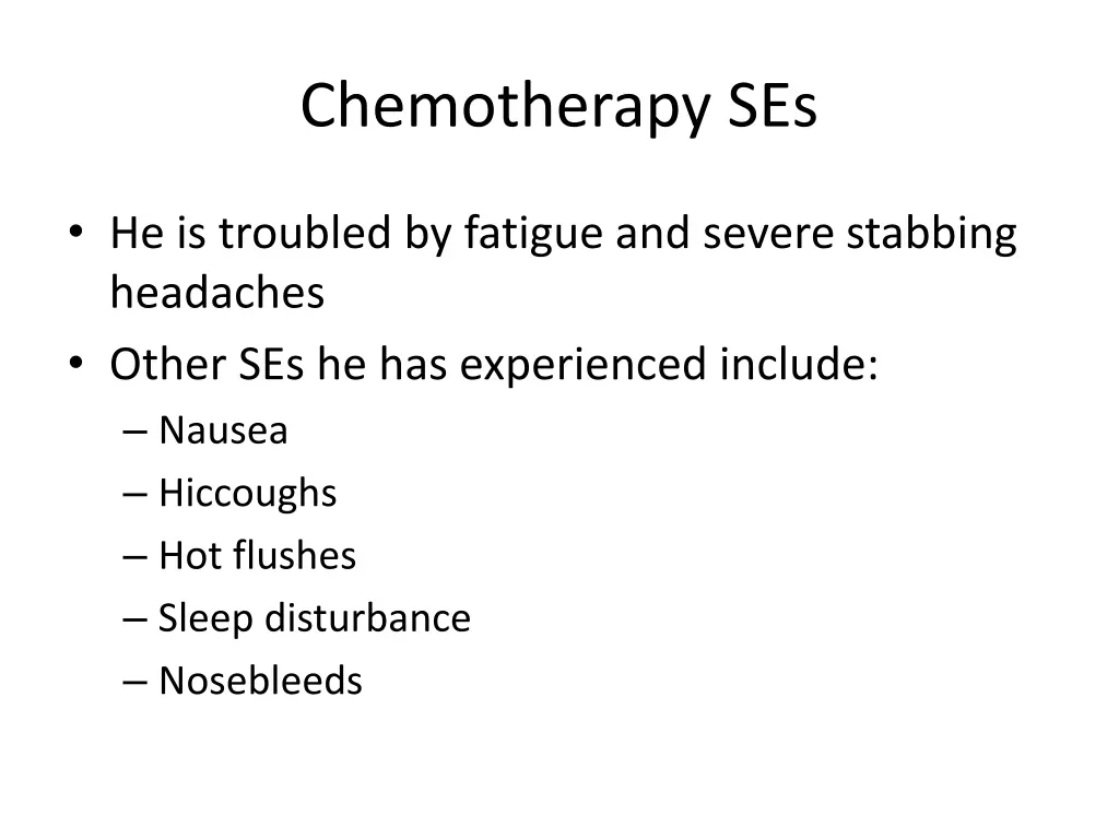 chemotherapy ses