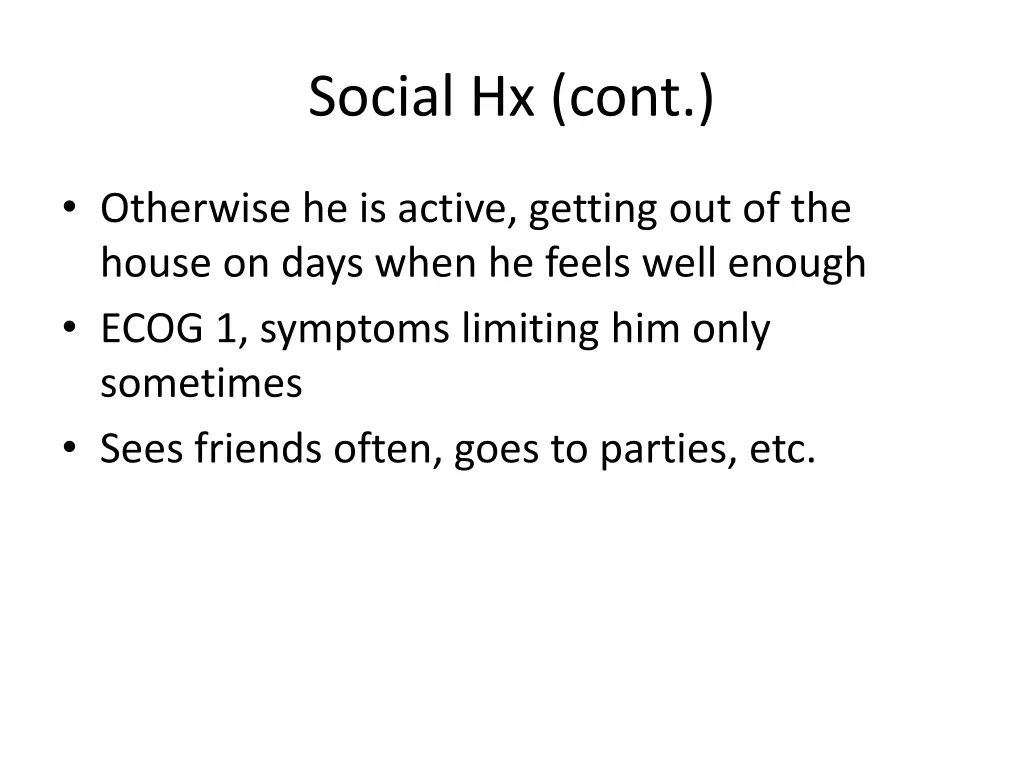 social hx cont