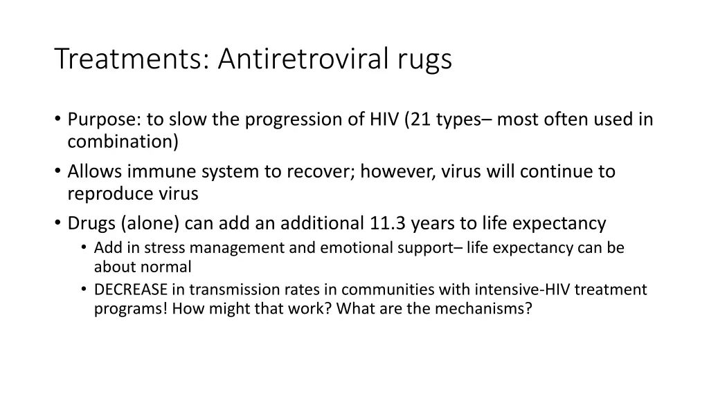 treatments antiretroviral rugs