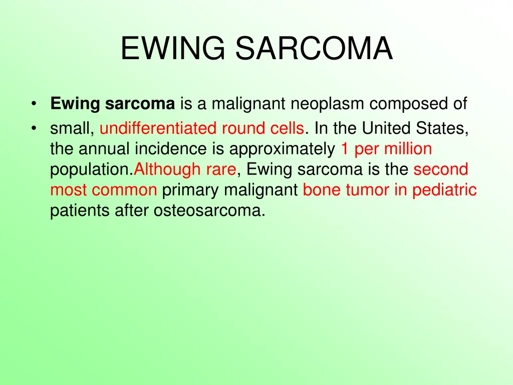 ewing sarcoma