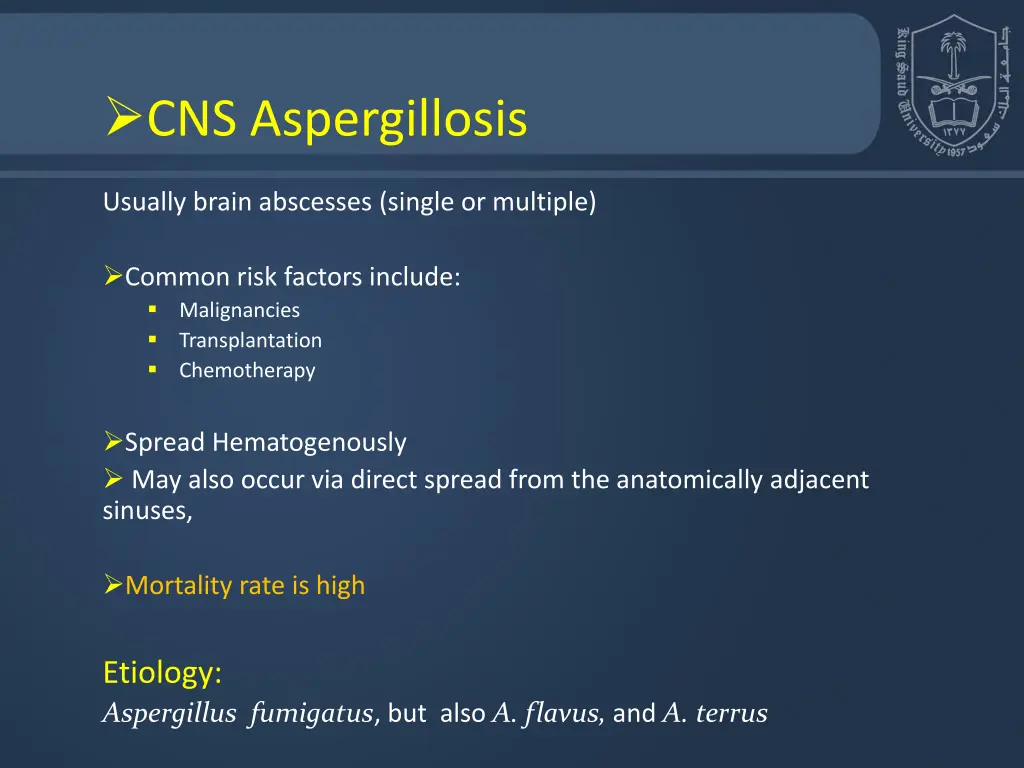 cns aspergillosis