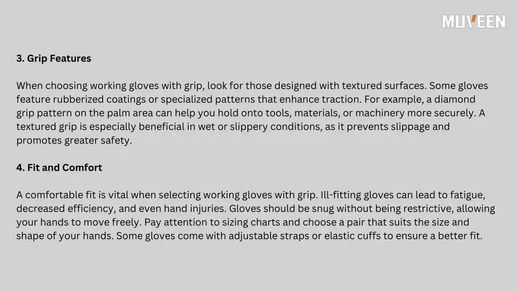 3 grip features