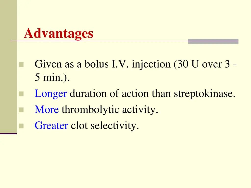 advantages
