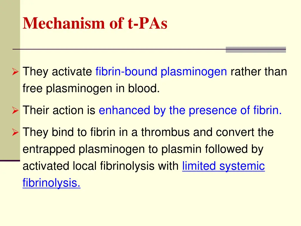 mechanism of t pas