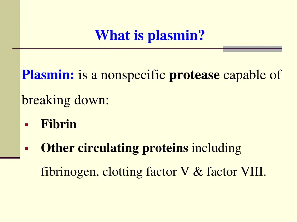 what is plasmin