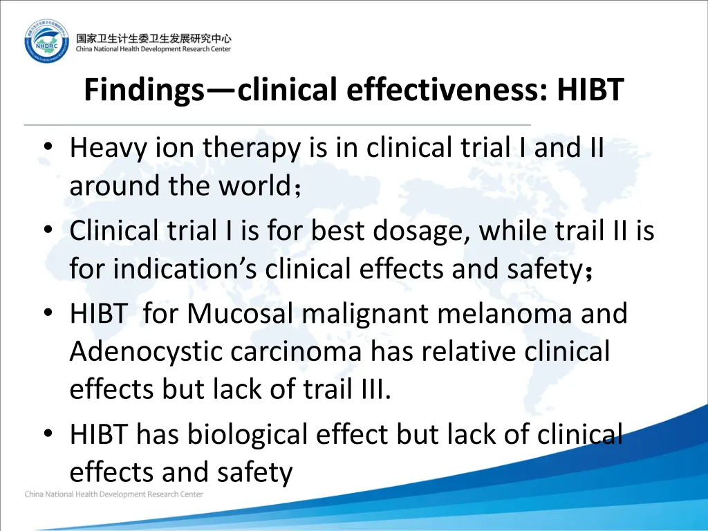 findings clinical effectiveness hibt