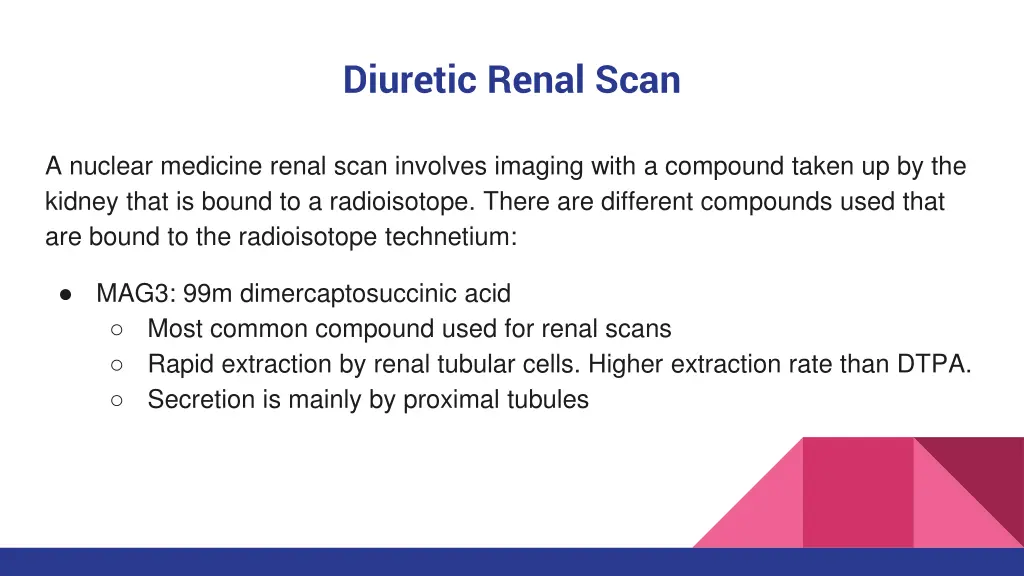 diuretic renal scan